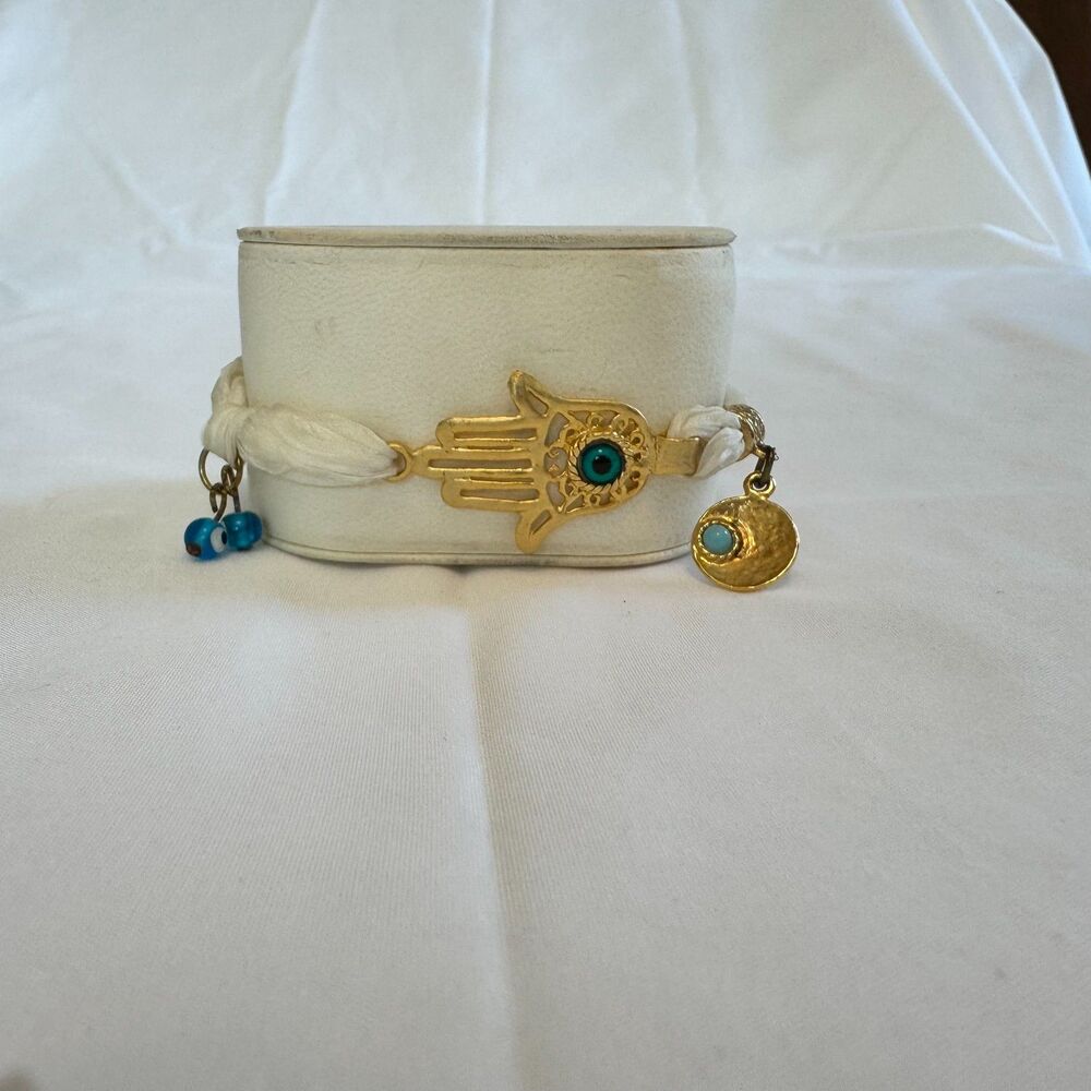 Hamsa Hand & Evil Eye Charm Bracelet - Picture 3 of 5